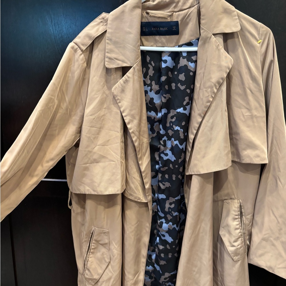 Zara Beige Trench Coat size large